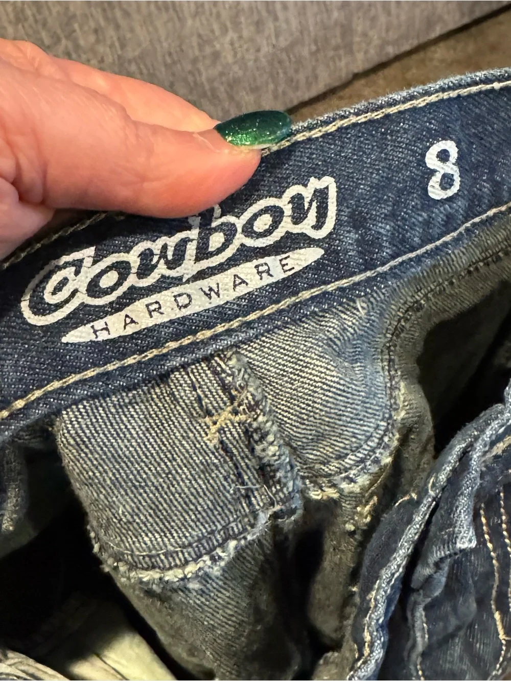 Cowboy Hardware Boys Embroidered Blue Jeans Size 8 Western Bootcut Denim Rodeo